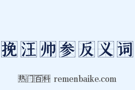 挽汪帅参反义词是什么意思的图片